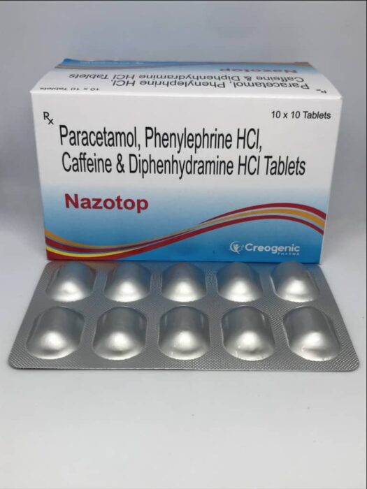 Paracetamol 325 MG + Phenylepherine 5 MG + Caffiene 30 MG + Diphenhydramine HCL 25 MG